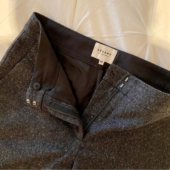 Sézane Marled Grey Trousers - Picture 3 of 6